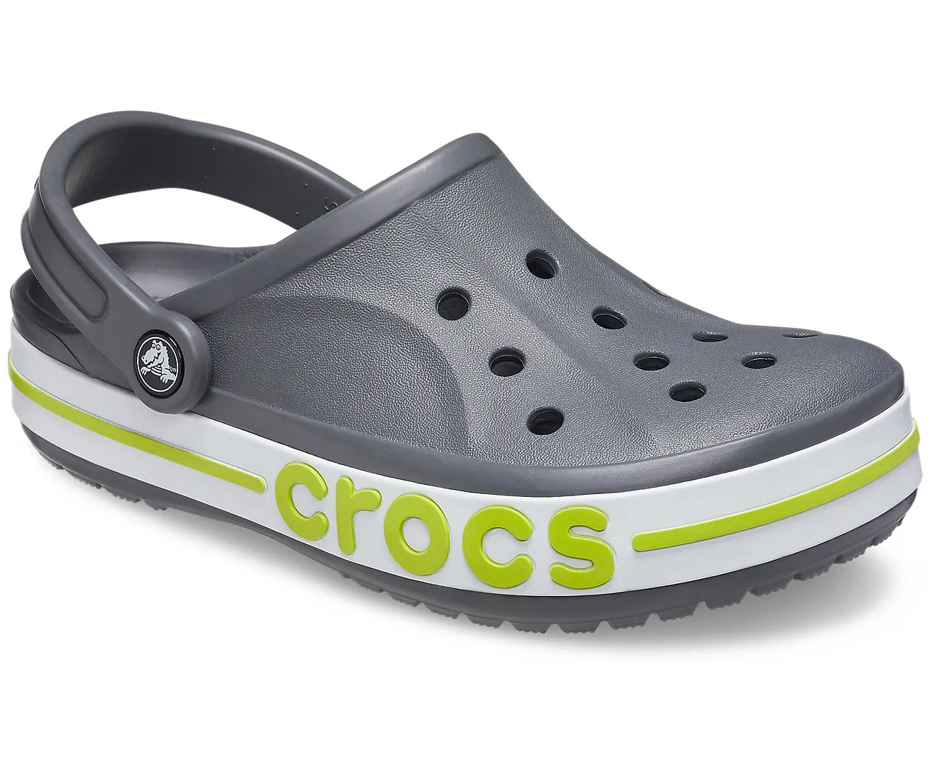 Baybands Casual Clogs (Slate Grey - Lime Punch)